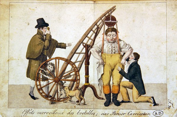"التأثيرات الرائعة للأقواس" ، حوالي عام 1790 (حجر ملون). بواسطة المدرسة الفرنسية