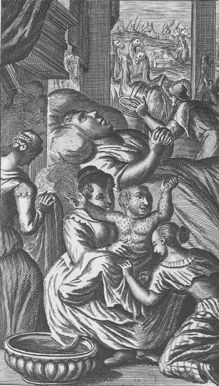 ولادة Pantagruel ، رسم توضيحي من "Gargantua and Pantagruel" بقلم فرانسوا رابليه (نقش) بواسطة المدرسة الفرنسية