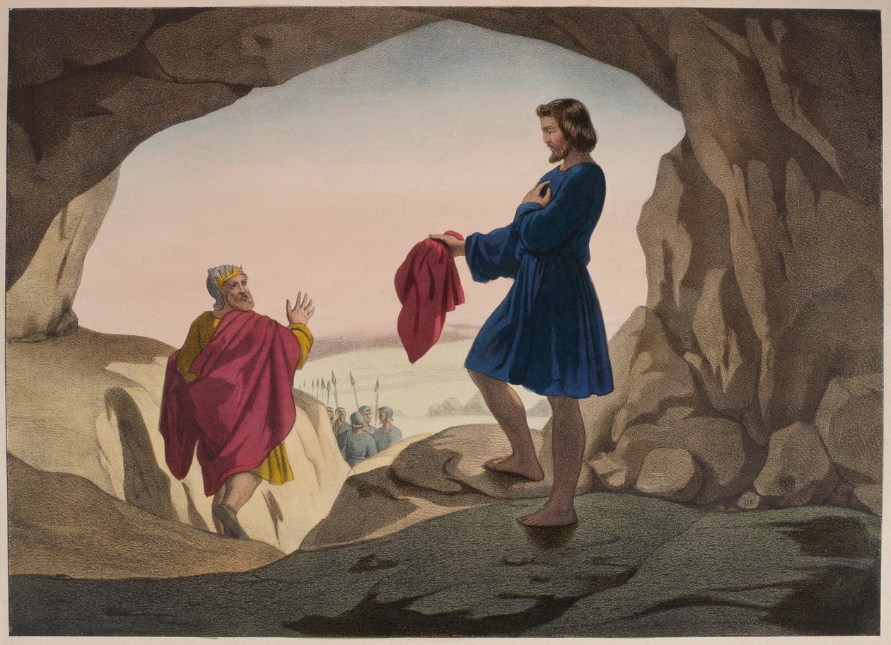 معطف جوزيف الملطخ بالدم ، توضيح من التعليم المسيحي Listoire Sainte ، نشره Charles Delagrave ، باريس ، أواخر القرن التاسع عشر بواسطة المدرسة الفرنسية