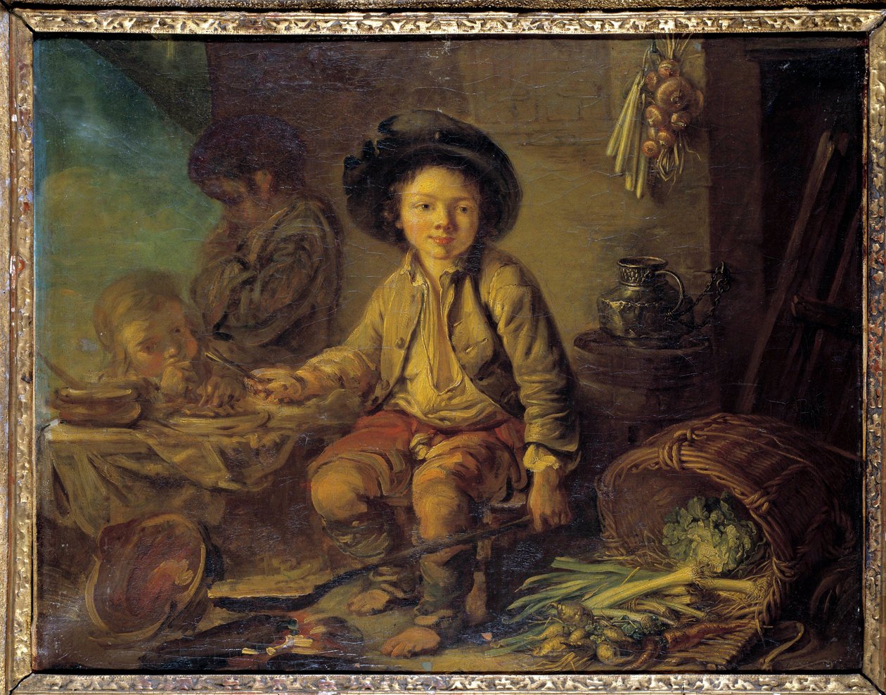 إفطار لوحة سافوي الصغيرة للمدرسة الفرنسية. حوالي 1750-1780. خافت. 0،59 × 0.73 م. بواسطة المدرسة الفرنسية