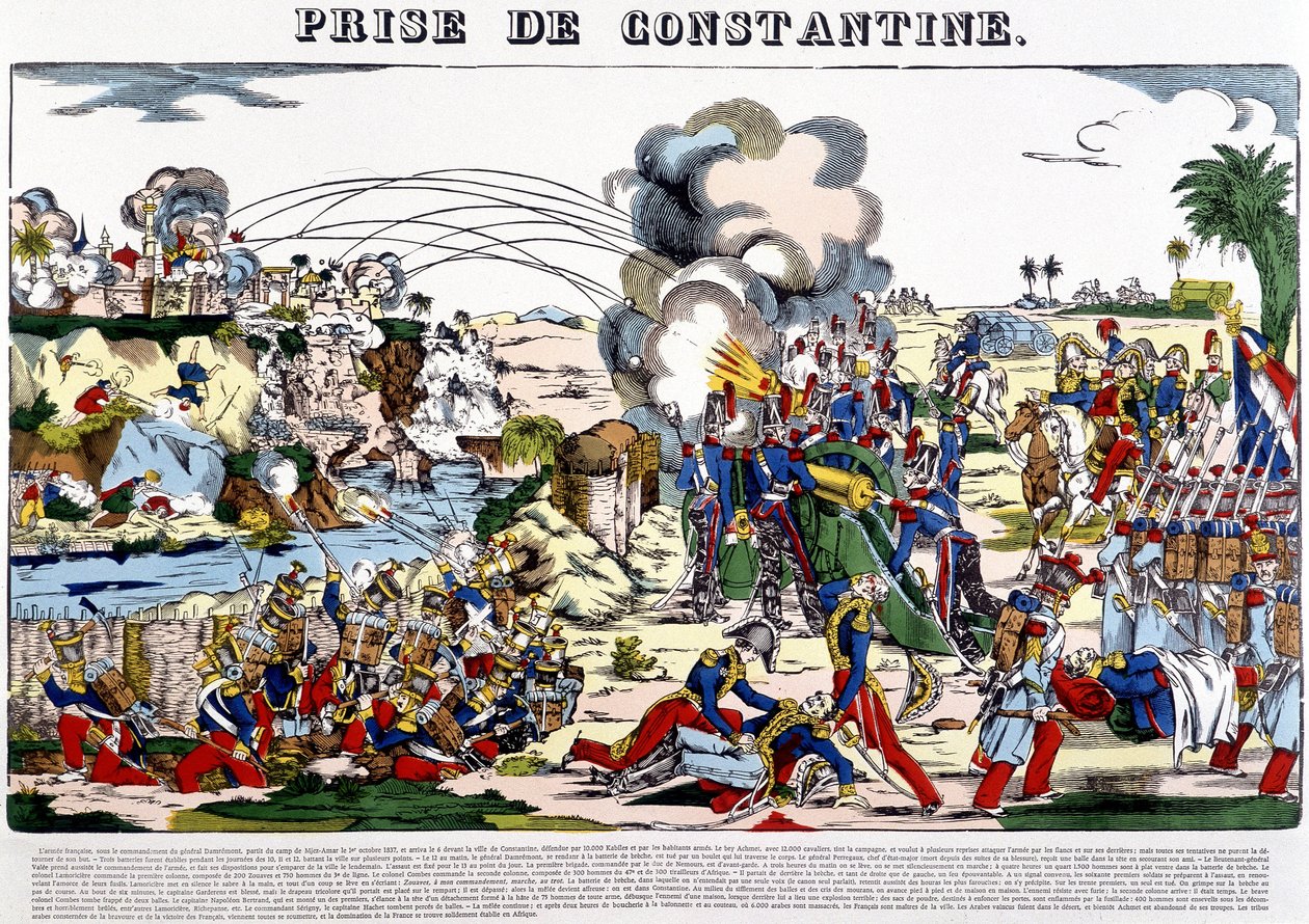 الاستيلاء على قسنطينة عام 1837 - صورة إبينال ، أواخر القرن التاسع عشر بواسطة المدرسة الفرنسية
