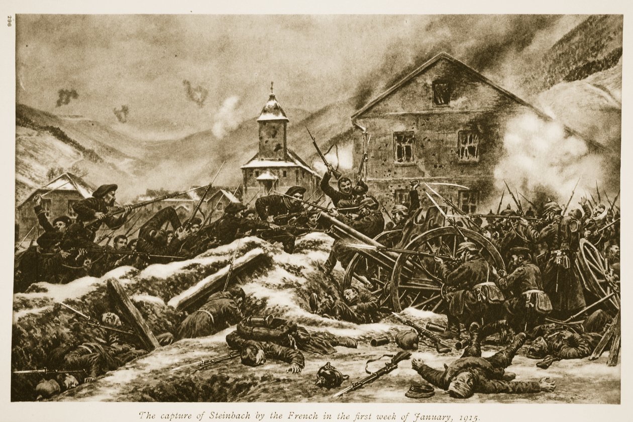 استيلاء الفرنسيين على شتاينباخ في الأسبوع الأول من يناير 1915 ، 1915-1919 بواسطة المدرسة الفرنسية