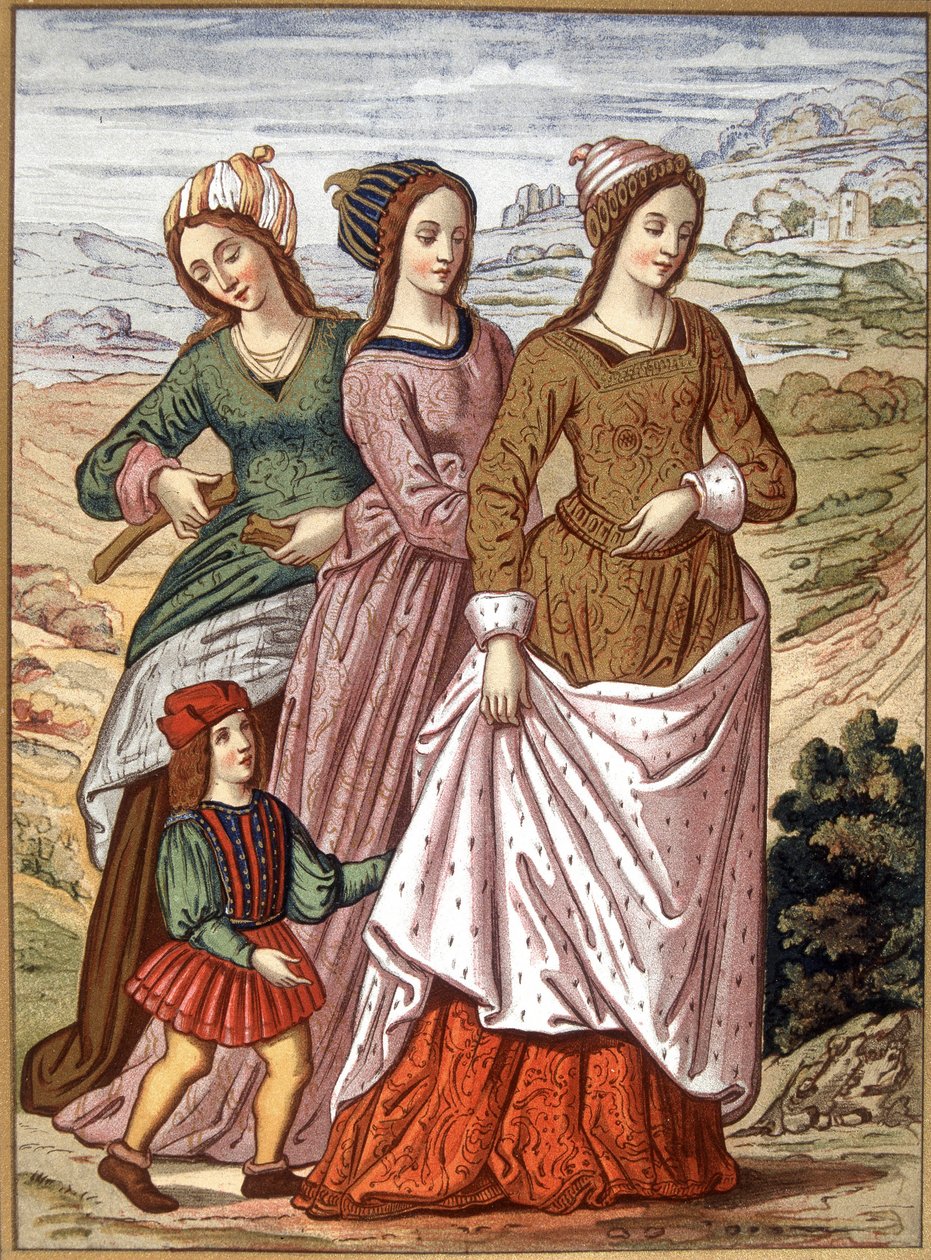 The companions of Laure (Laura de Noves بواسطة المدرسة الفرنسية