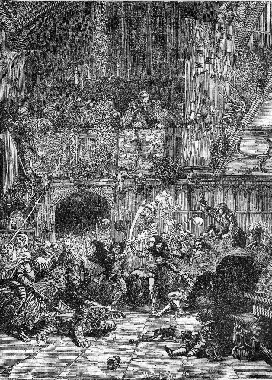 كان عيد الحمقى (أو عيد الأبرياء) الذي أقيم حتى القرن السابع عشر للاحتفال بالحمار الذي أتى بيسوع إلى القدس ، وكان مناسبة الجنون بجميع أنواعه. نقش في "تاريخ الدعارة والفجور آمون بواسطة المدرسة الفرنسية