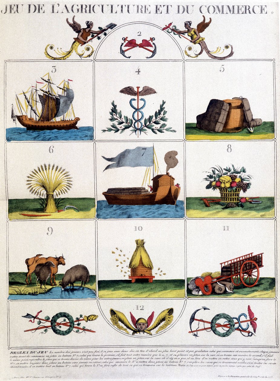 The game of agriculture and commerce. بواسطة المدرسة الفرنسية
