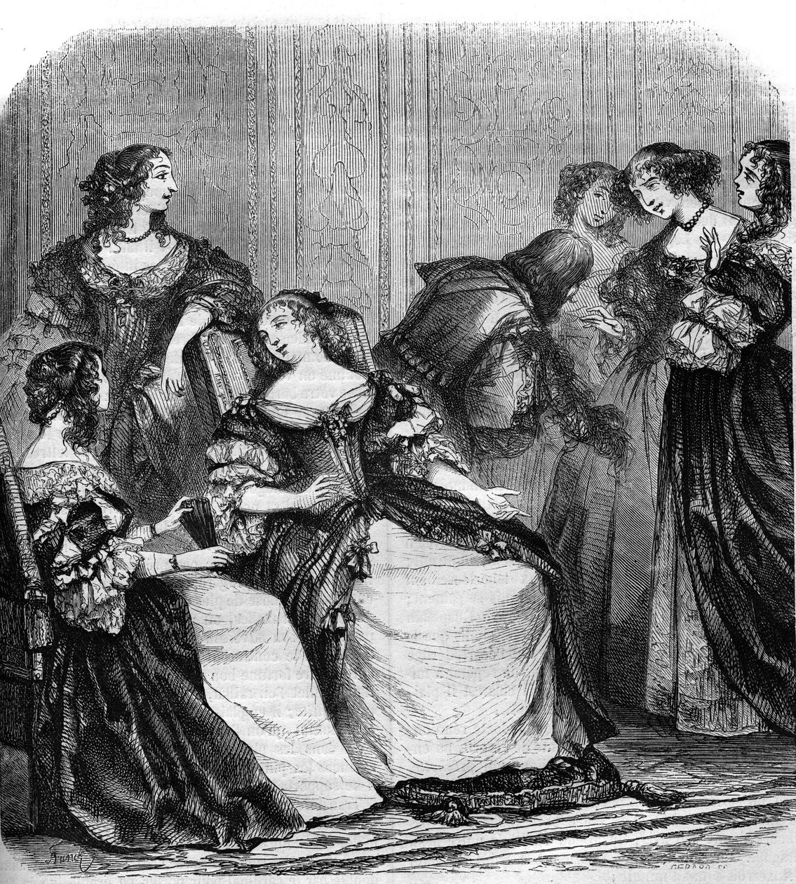 ألهم صالون القمامة في Marquise de Rambouillet موليير بكتابة "Les prious haricules". حول المركيز (ني كاثرين دي فيفون بواسطة المدرسة الفرنسية
