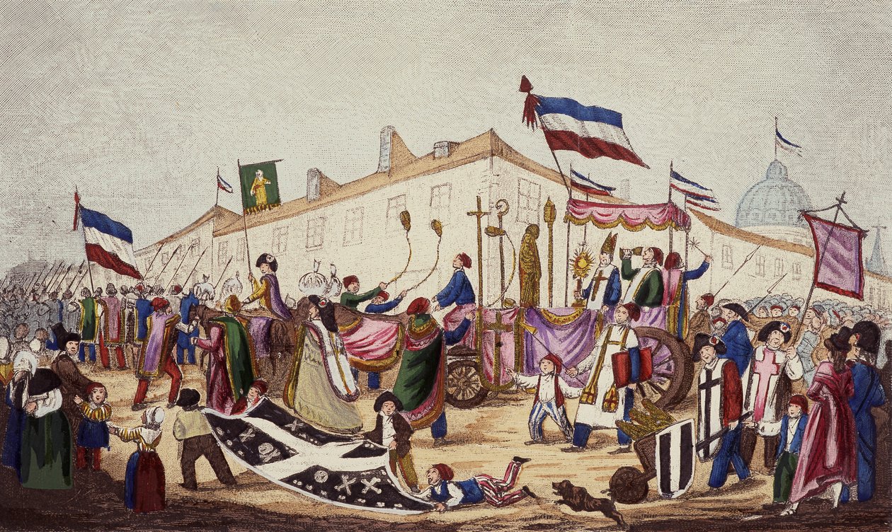 تم جر بقايا الخرافة إلى الاتفاقية ، نوفمبر 1793 بواسطة المدرسة الفرنسية