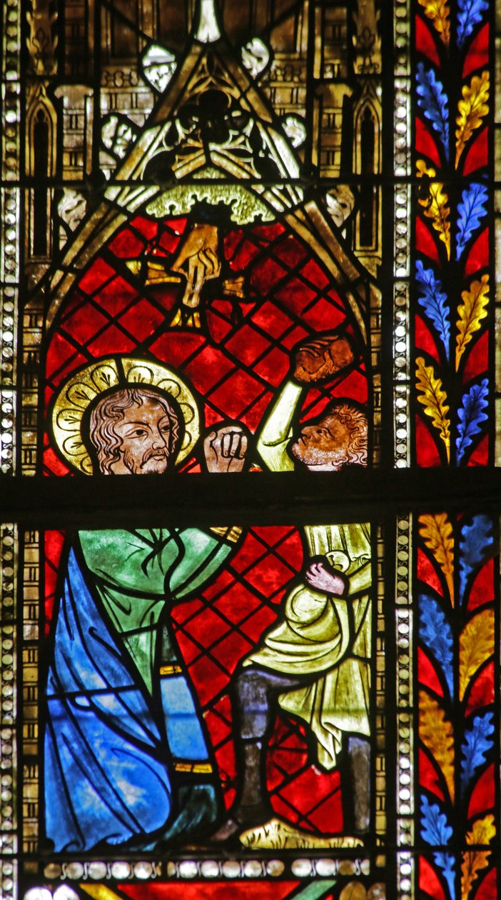 The stoning of St Stephen بواسطة المدرسة الفرنسية