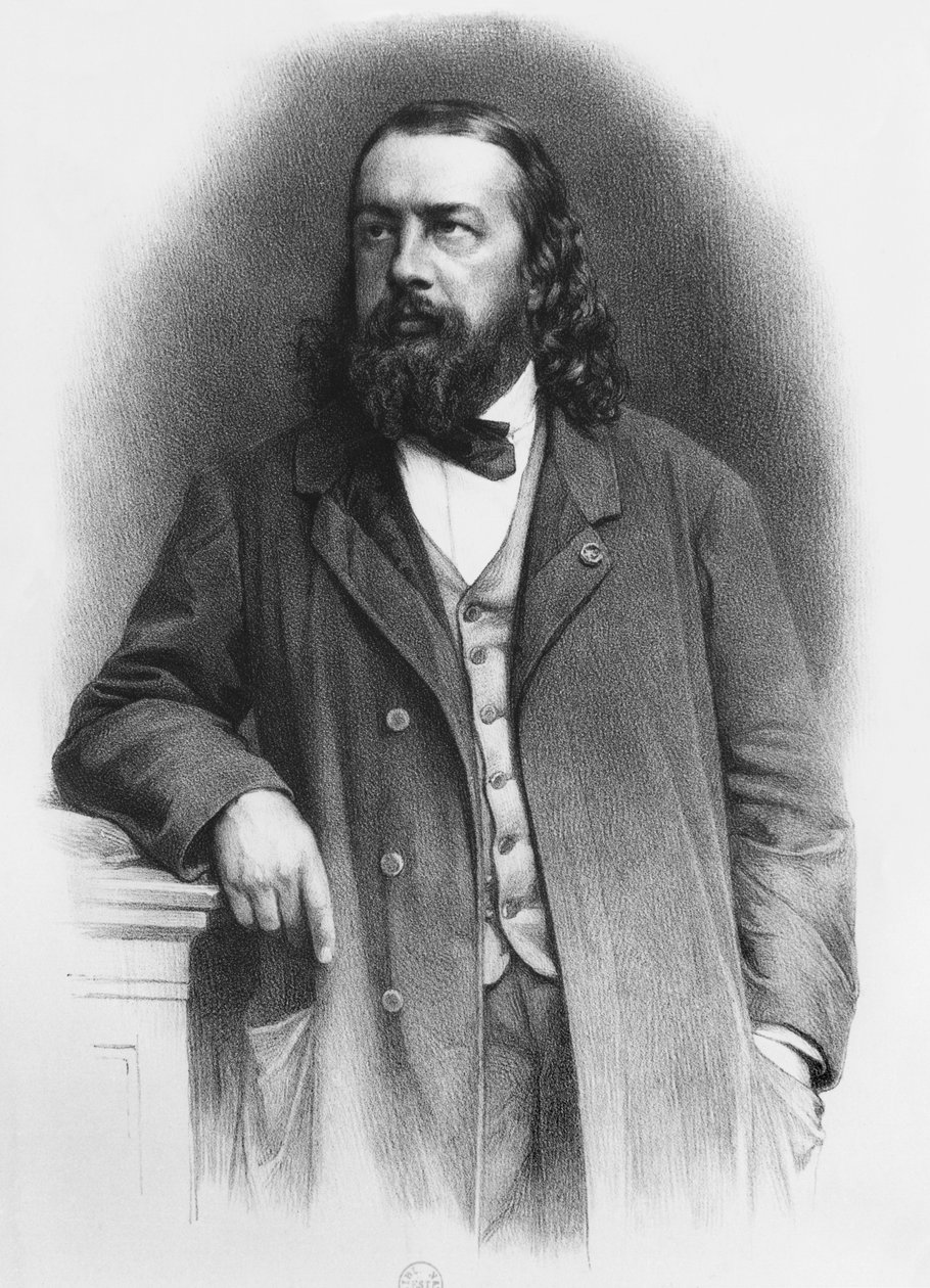 Theophile Gautier ، منقوش من A. Lemoine بواسطة المدرسة الفرنسية