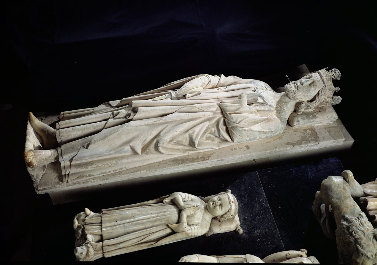 مقابر روبرت الثاني (c.970-1031) التقوى وجان الأول (b & d 1316) بعد وفاته ، القرنين الثالث عشر والرابع عشر بواسطة المدرسة الفرنسية