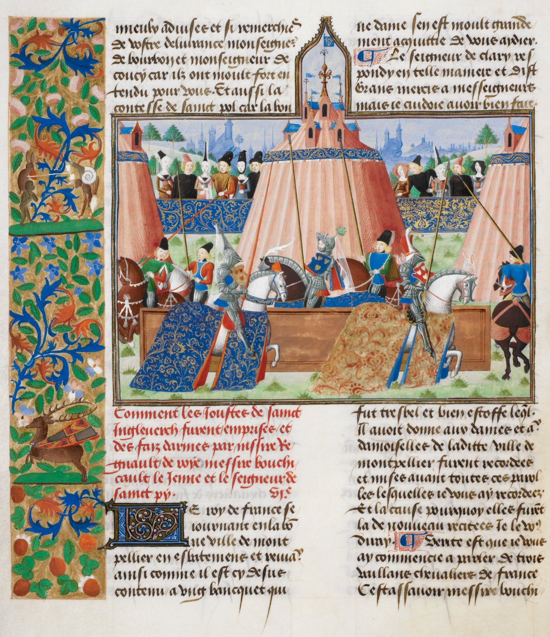 البطولة ، من Froissart's Chronicle ، المجلد. الرابع ، أواخر القرن الخامس عشر (رق) بواسطة المدرسة الفرنسية