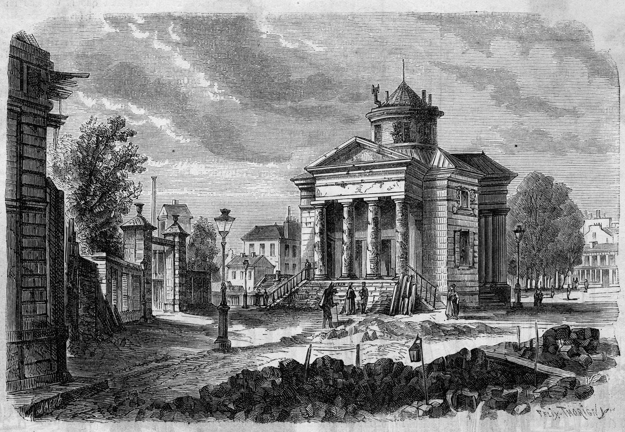 تحولات باريس تحت الإمبراطورية الثانية ، Haussmannian Paris: منظر ل Barriere du Combat وأعمال توسعة شارع Magnan ، 1868. نقش في "لوموند إلوستري" رقم 598 بتاريخ 26 سبتمبر 1868. بواسطة المدرسة الفرنسية