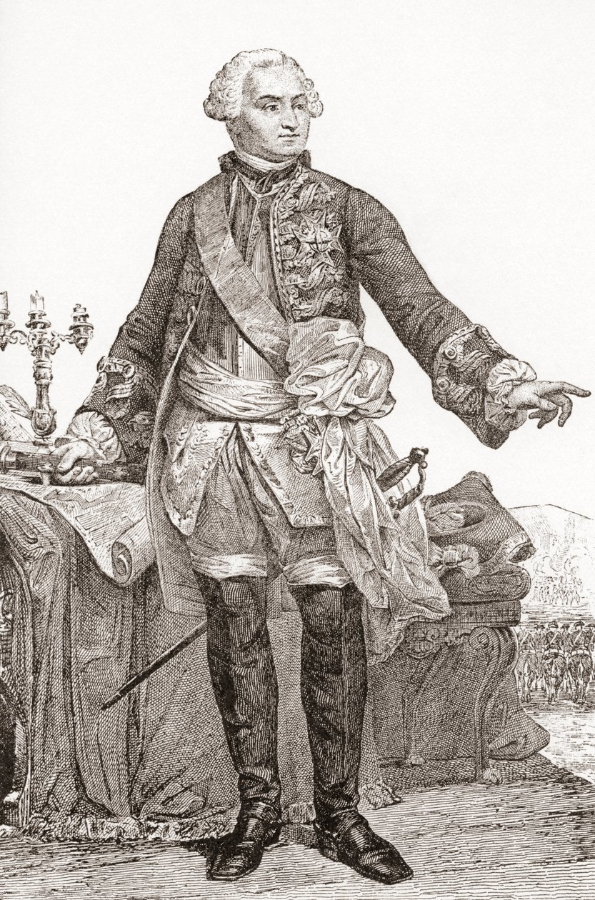 Ulrich Frédéric Woldemar، Comte de Lowendal، 17001755. الجندي ورجل الدولة الفرنسي المولد. من Les Heures Libres تم نشره عام 1908. بواسطة المدرسة الفرنسية