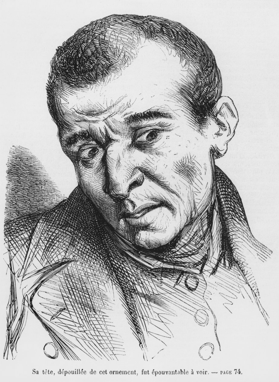 تم القبض على Vautrin والتعرف عليه ، التوضيح من Splendeurs et Miseres des Courtisanes بواسطة Honore de Balzac ، نشر عام 1867 بواسطة المدرسة الفرنسية