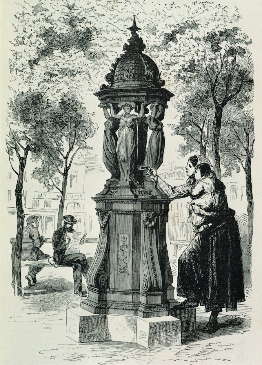 نافورة والاس ، 1872 بواسطة المدرسة الفرنسية