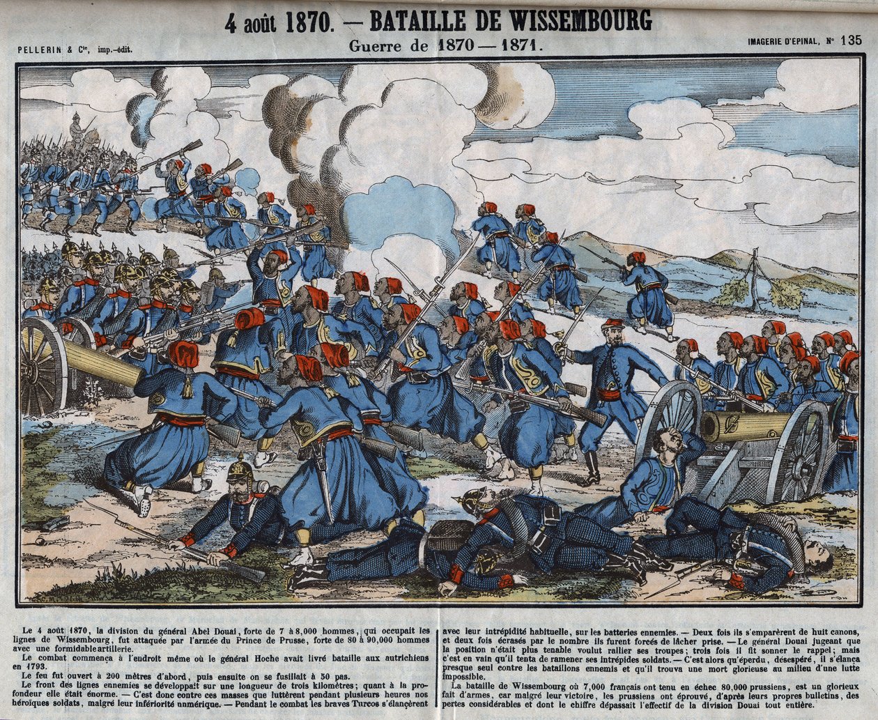 حرب 1870-1871: معركة Wissembourg ، 4 أغسطس بواسطة المدرسة الفرنسية