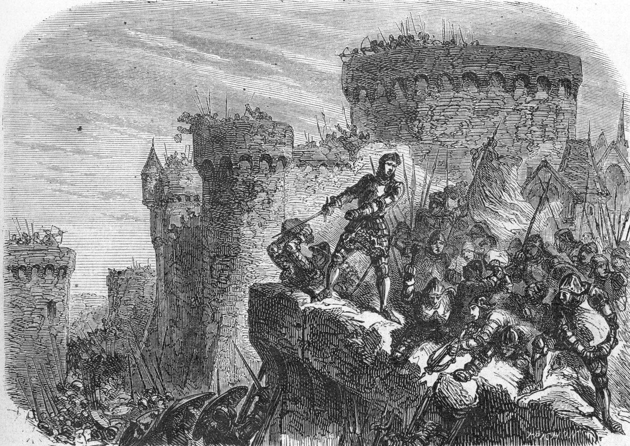 War of Hundred Years (engraving) 1864 بواسطة المدرسة الفرنسية
