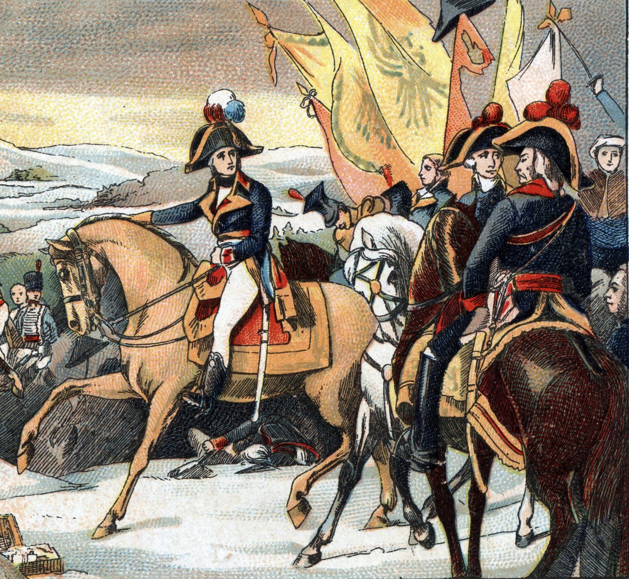 Wars of the French Revolution: victory of Jean Victor (Jean-Victor) Moreau (1763-1813) over the Austrians commanded by Archduke Jean on 3 December 1800 at the Battle of Hohenlinden (Baviere - Germany). بواسطة المدرسة الفرنسية