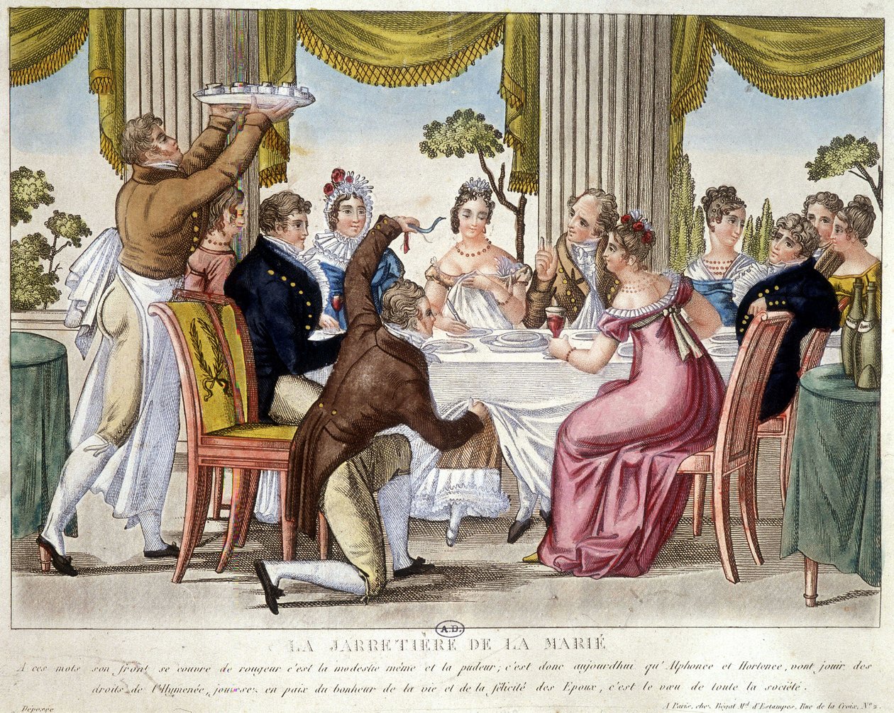 وجبة الزفاف ، طقوس الرباط - c. 1812. بواسطة المدرسة الفرنسية