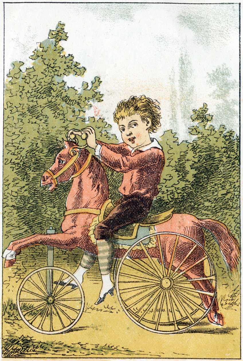 عند لعب الحصان ، نقول U U U U U U U U DA DA - في "Alphabet des petits savants" ، أواخر القرن التاسع عشر (chromolithograph) بواسطة المدرسة الفرنسية