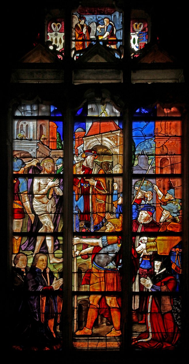 نافذة W16 تصور Ecce Homo بعد Durer بواسطة المدرسة الفرنسية