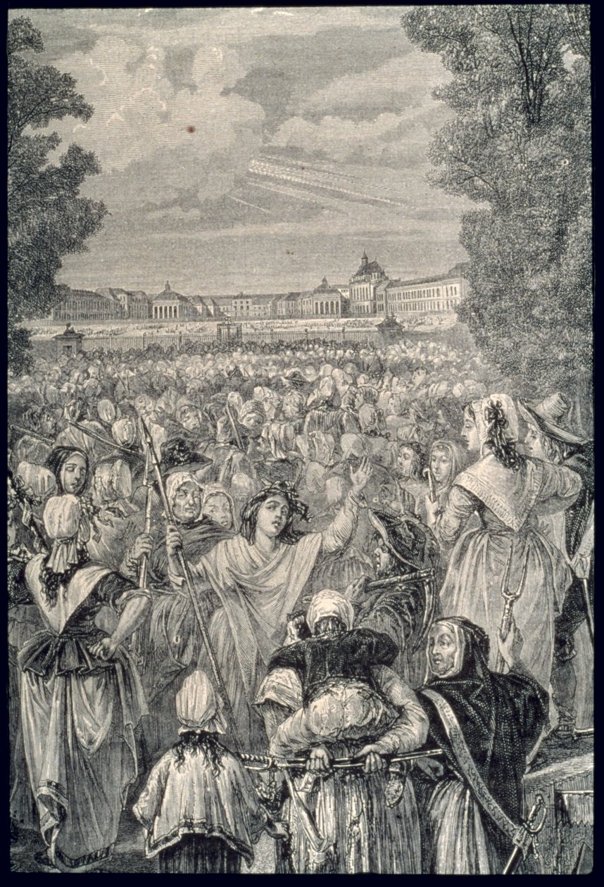 مسيرة النساء في فرساي ، 56 أكتوبر 1789 بواسطة المدرسة الفرنسية