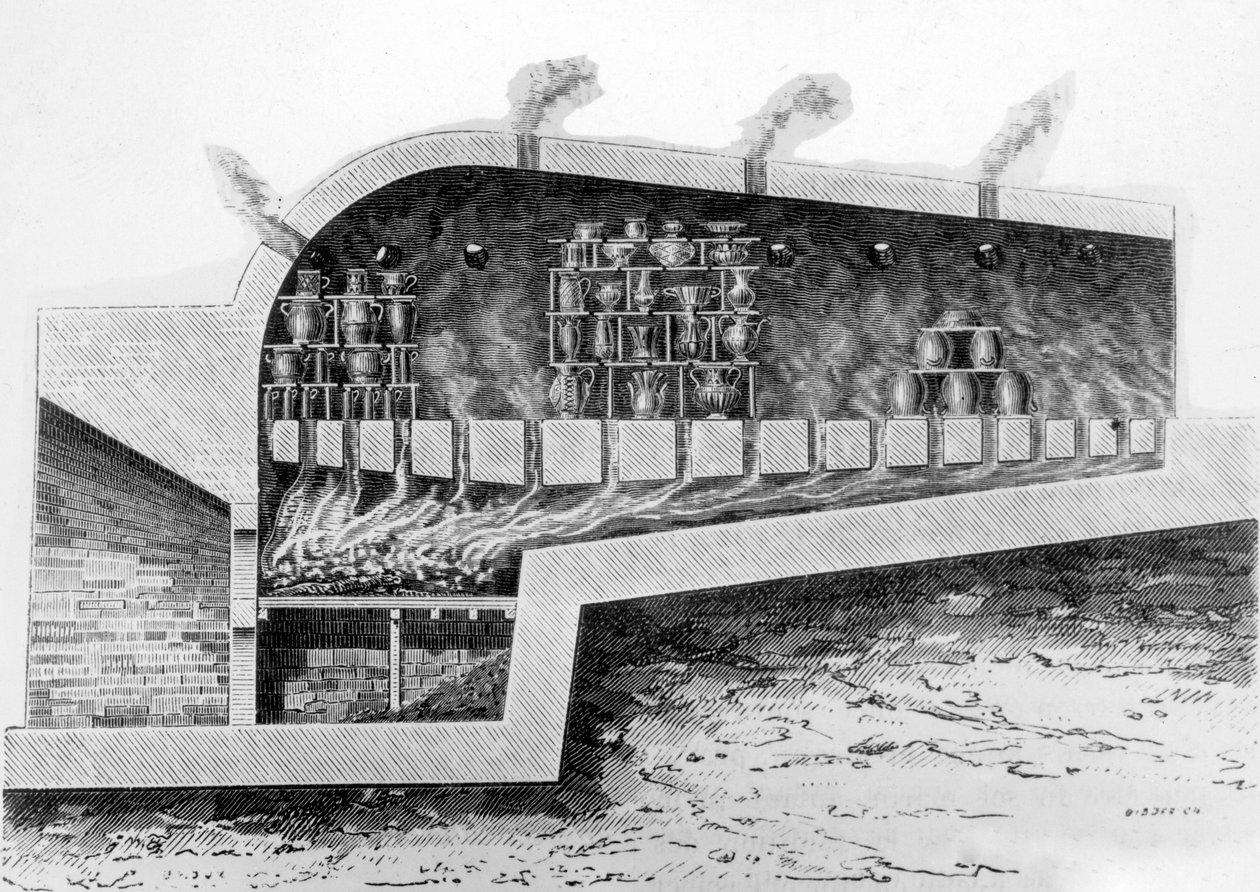 فرن خشب لخبز السيراميك ، 1882 بواسطة المدرسة الفرنسية