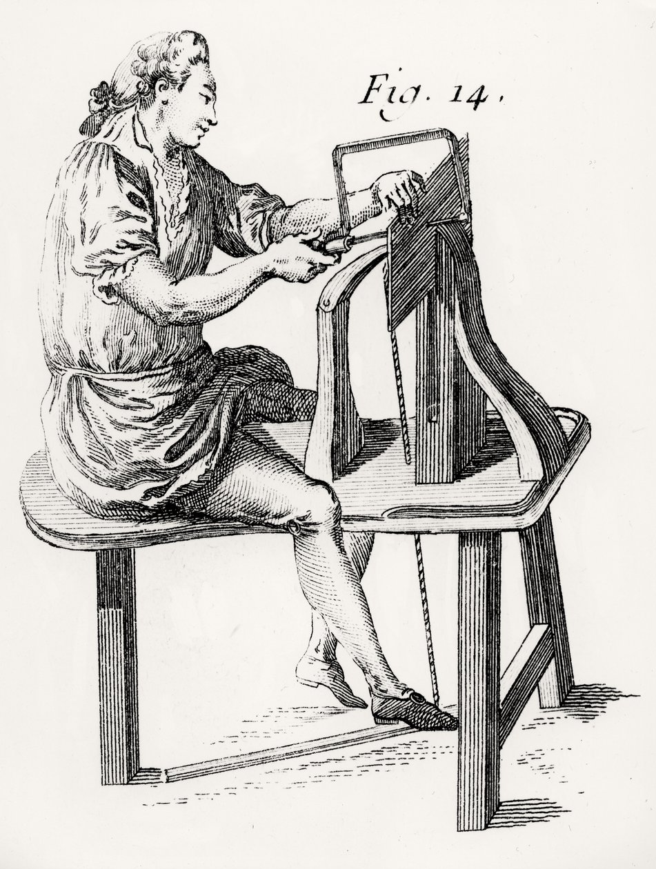النجار ، من LArt du Menuisier بواسطة Andre Jacob Roubo ، حانة. 1769-74 بواسطة المدرسة الفرنسية