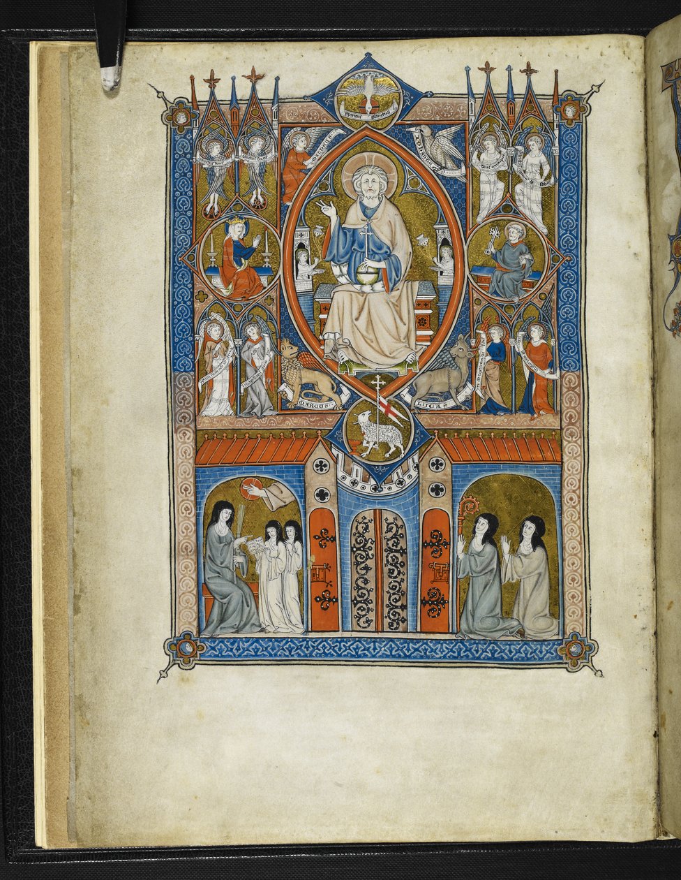 Yates Thompson MS 11 f.1v الحالة المثالية لـ Sainte Abbaye ، من "La Sainte Abbaye" بقلم بيير دي بلوا ، حوالي 1290 (رق) بواسطة المدرسة الفرنسية
