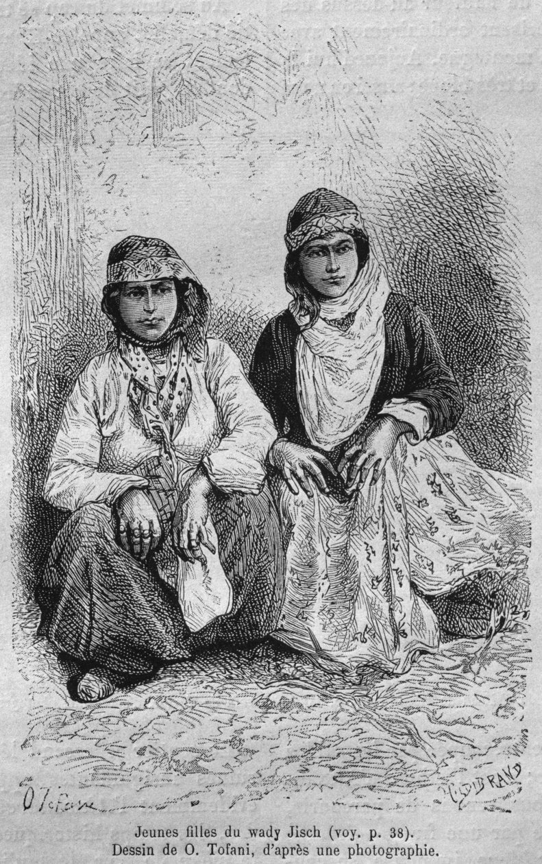شابات من سوريا اليوم. رحلات إلى فينيسيا ولبنان وجودي. 1875-1880 بقلم لويس تشارلز إميل لورت ، 1884 بواسطة المدرسة الفرنسية