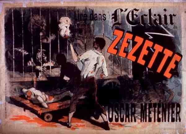 "Zezette" لأوسكار Metenter من مجلة "L'Eclair" (لون ليثو) بواسطة المدرسة الفرنسية