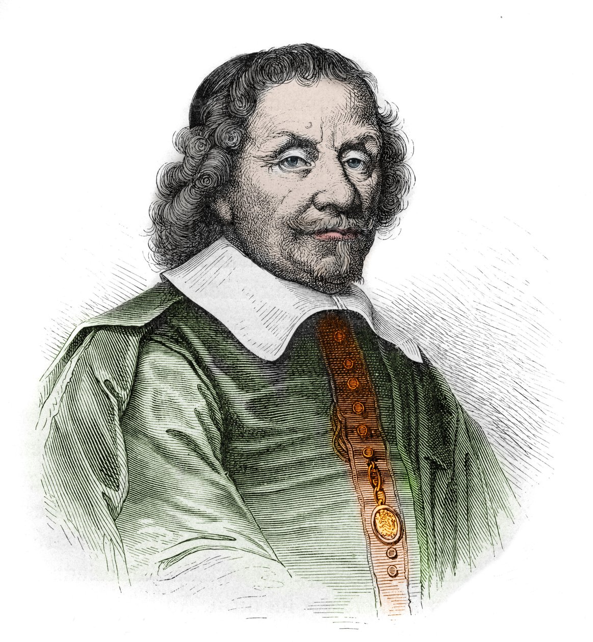 صورة لأنتوني (أنطونيوس) هينسيوس 1641-1720 - رجل دولة هولندي - نقش من "" تاريخ فرنسا الذي روى لأجدادي "" - بقلم فرانسوا جيزو - 1872-1876 بواسطة المدرسة الفرنسية