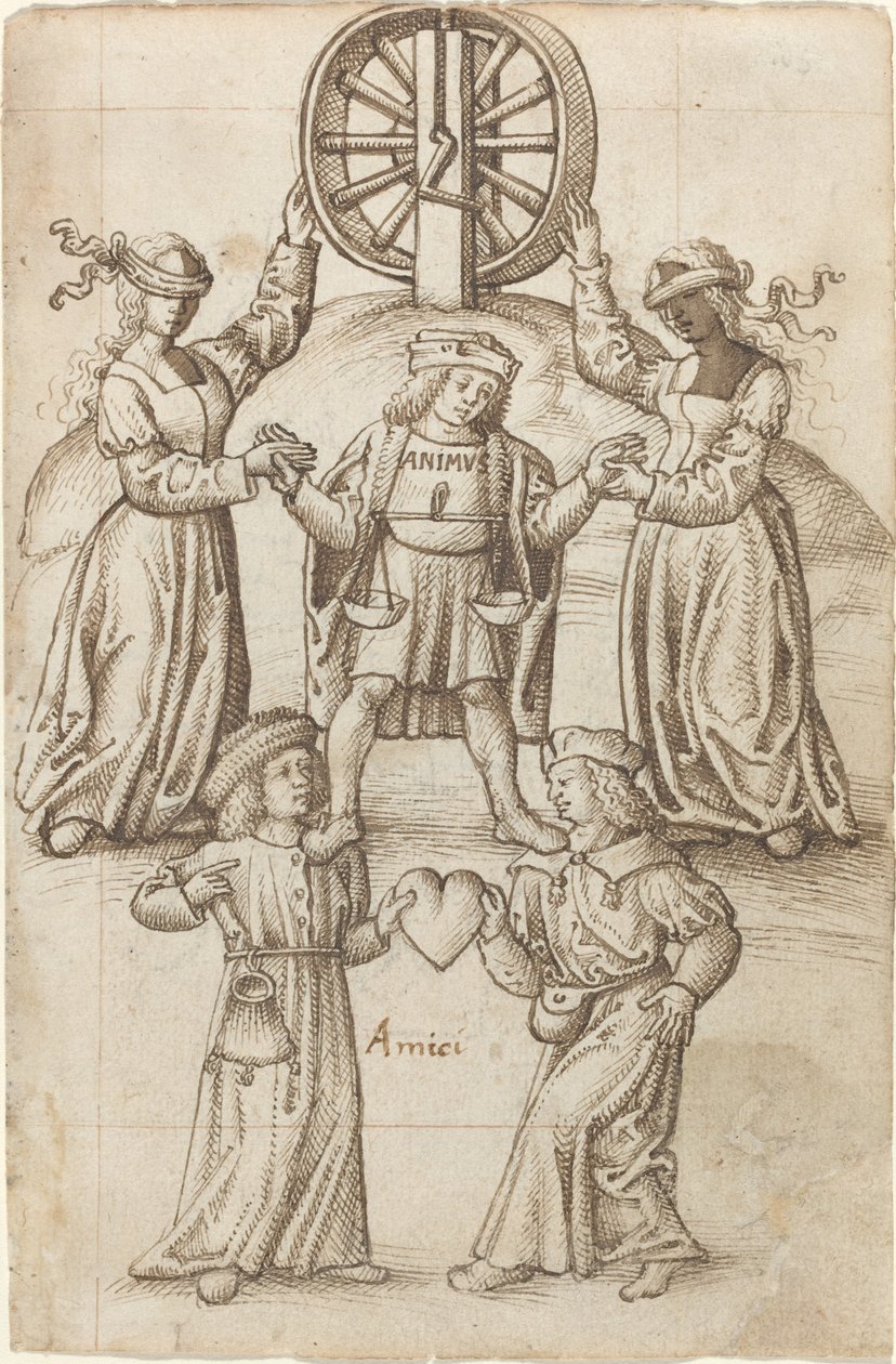 "الصداقة هي المساواة ؛ الصديق نفس أخرى" [fol. 10 الوجه] بواسطة الفرنسية أوائل القرن السادس عشر