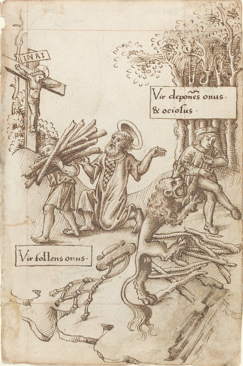 "ساعدوا من يتحمل العبء وليس من يضعه" [fol. 31 وجهًا] بواسطة الفرنسية أوائل القرن السادس عشر