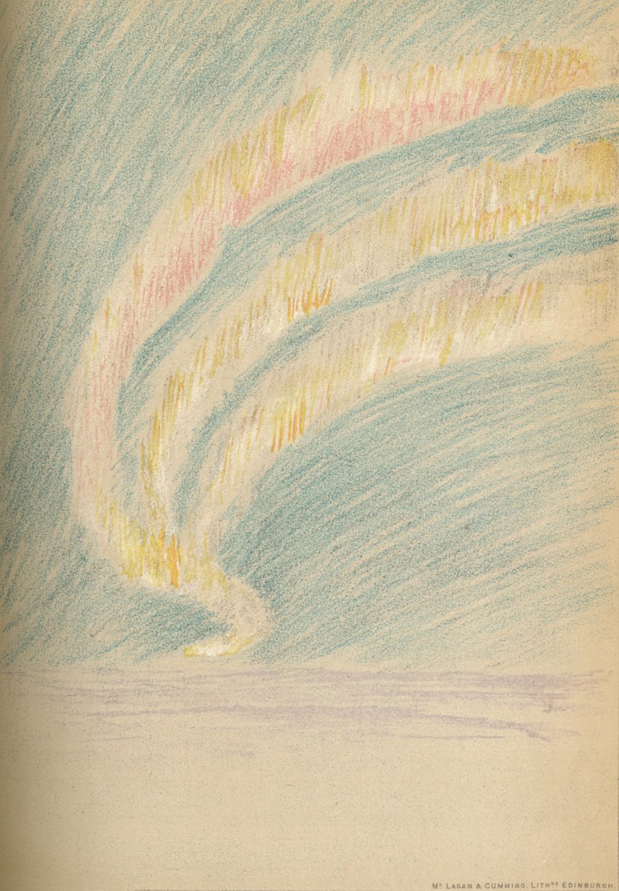 اللافتات من Aurora Borealis ، 28 نوفمبر 1893. Pastel Sketch ، 1893 1897 بواسطة فريدجوف نانسن
