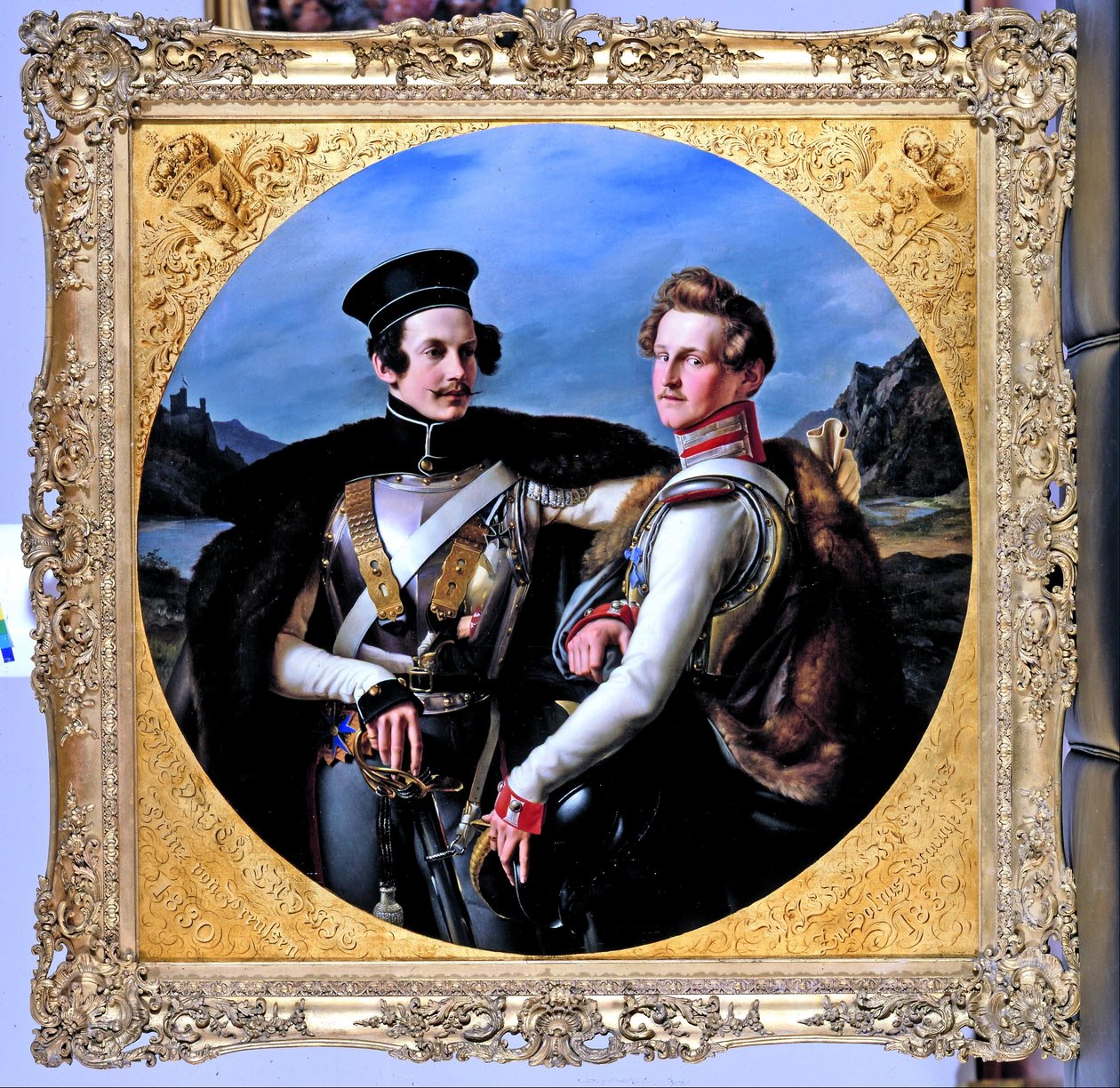 صورة مزدوجة للأمراء فريدريش فيلهلم من بروسيا وويلهلم زو سولمس براونفيلز في زي Cuirassiers بواسطة فريدريش فيلهلم فون شادو