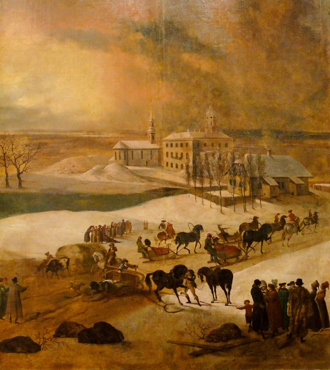 مشهد الشتاء لقلعة بولتساما ، 1793 بواسطة فريدريش هارتمان باريزيان