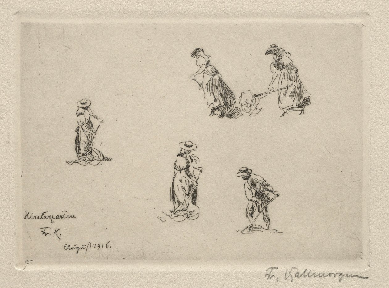 صانعي القش ، 1916. بواسطة فريدريك كالمورجان