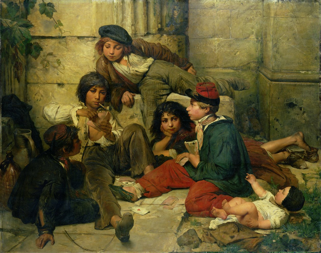 أطفال شوارع باريس ، 1852 بواسطة فريدريش كارل هاوسمان