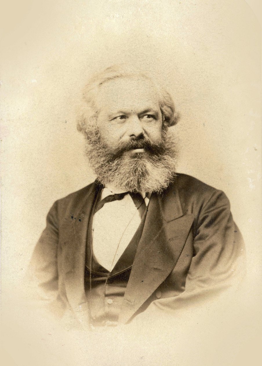 صورة لكارل ماركس (1818-1883) ، بقلم وندر ، فريدريك كارل (1815-1893). صور الألبومين بواسطة فريدريش كارل ميراكل