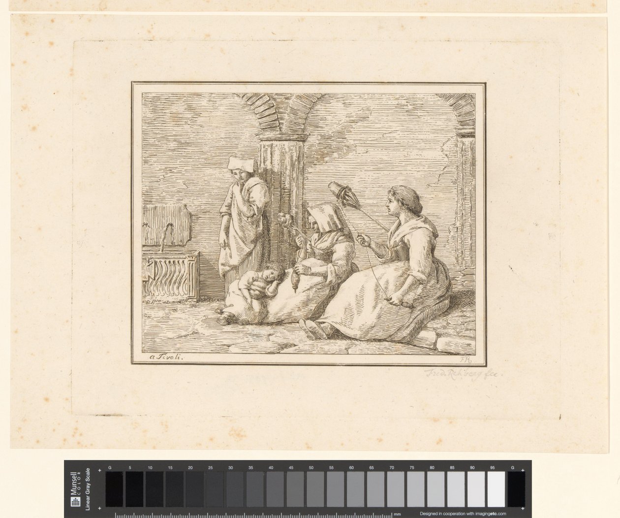 غزل المرأة مشاهد من الحياة اليومية في إيطاليا (عنوان المسلسل) الشكل prese dal vero (عنوان السلسلة على الكائن) بواسطة فريدريش ريبرج