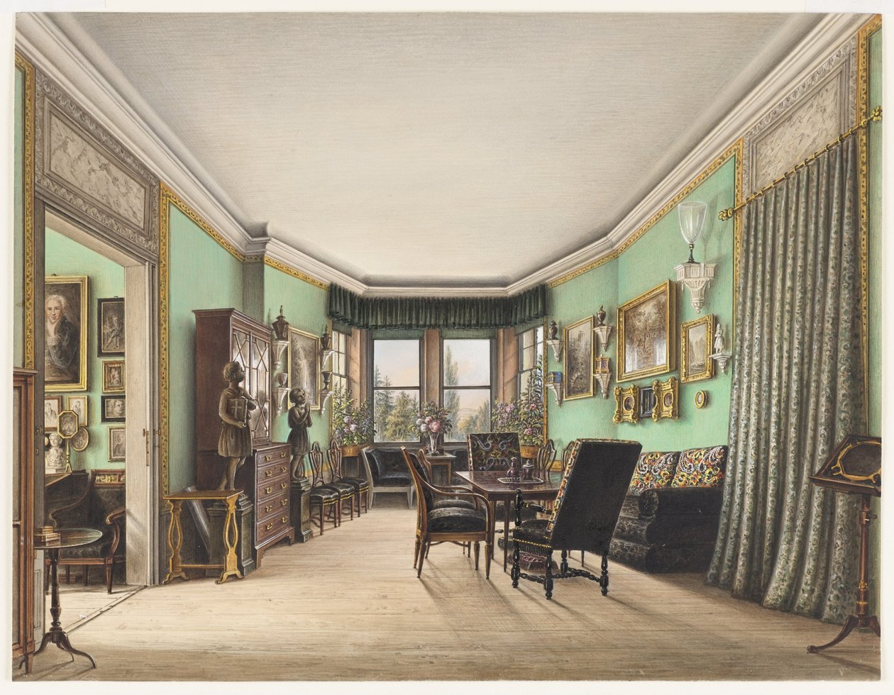 غرفة في Schloss Buchwald ، ج. 1843 بواسطة فريدريش فيلهلم كلوزه