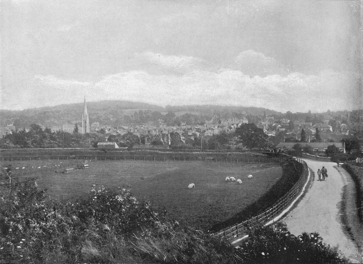 Dorking: من فوق المحطة ، c1896 بواسطة فريث وشركاه