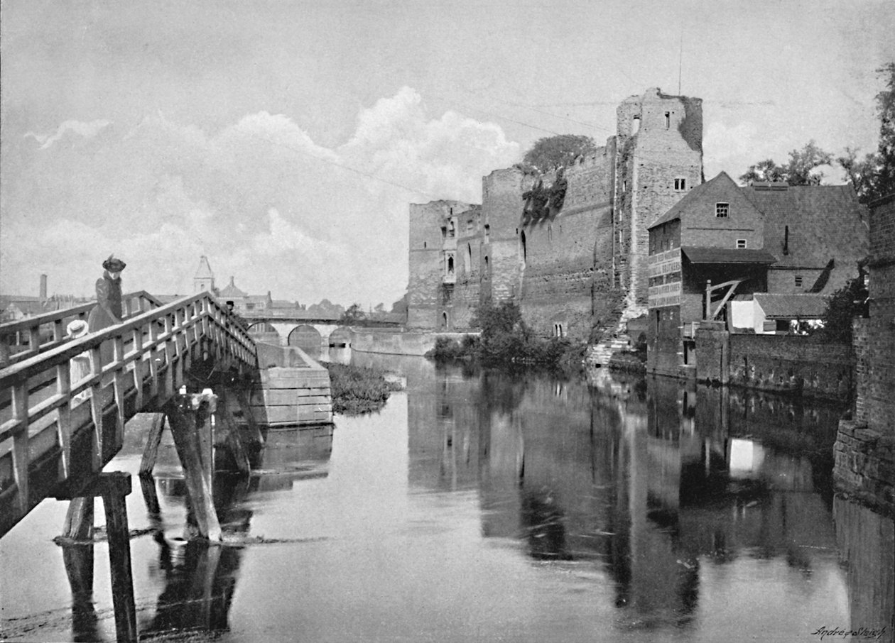 قلعة وجسر نيوارك ، c1896 بواسطة فريث وشركاه