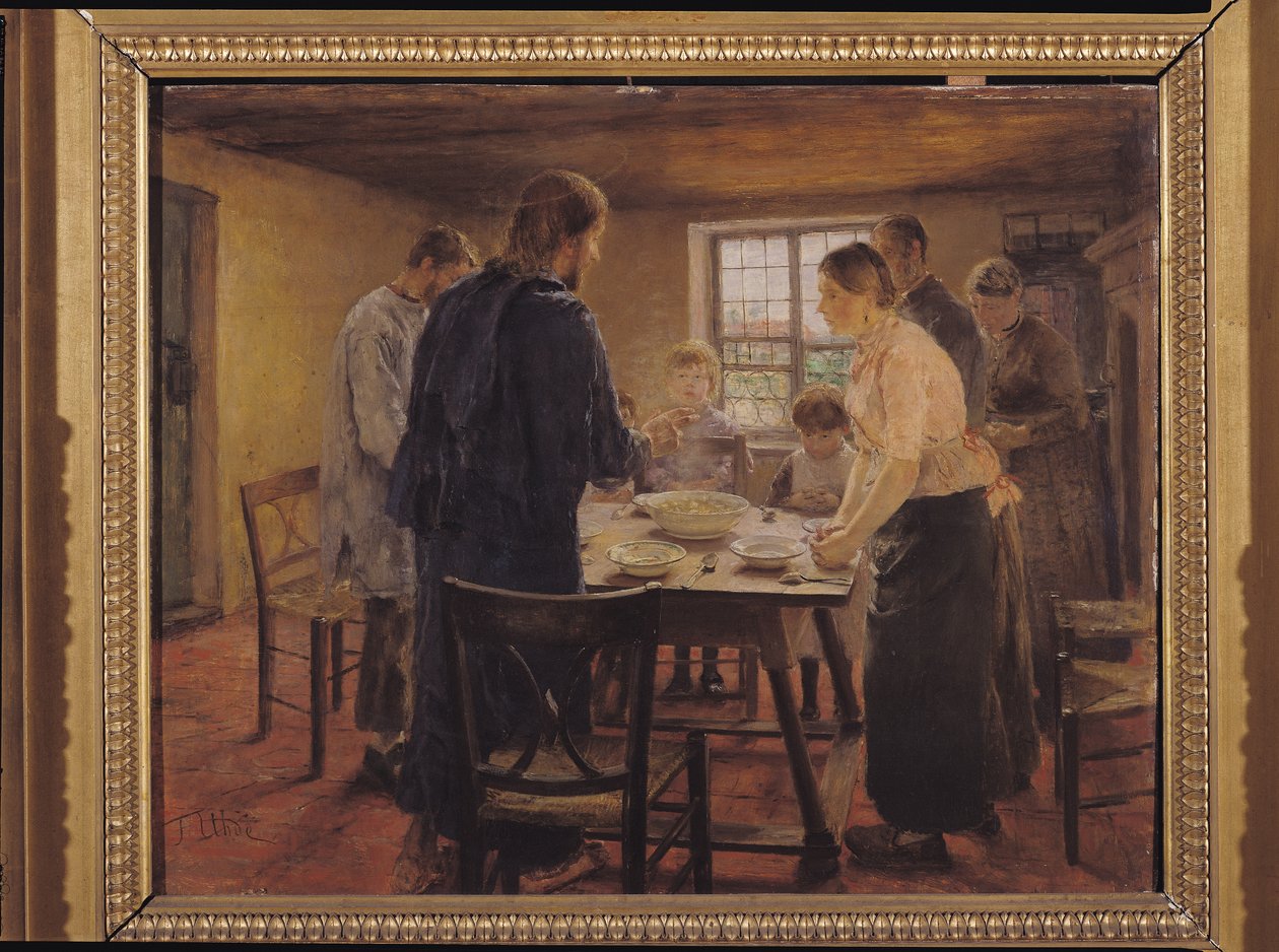 المسيح مع الفلاحين ، 1887-88 بواسطة فريتز فون Uhde