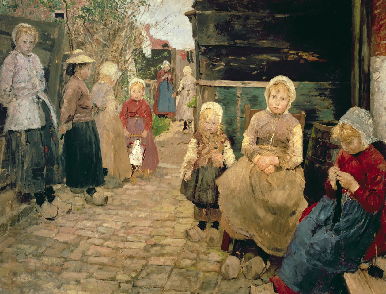 أطفال الصياد في زاندروت ، 1882 بواسطة فريتز فون Uhde