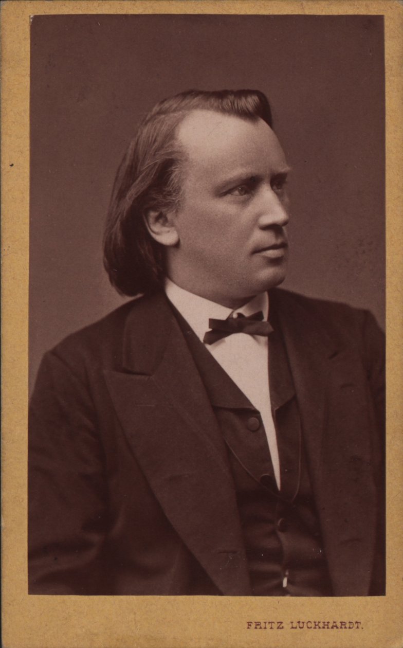 صورة للمؤلف يوهانس برامز 1833-1897 ، ج. 1875. بواسطة فريتز لوكهارت