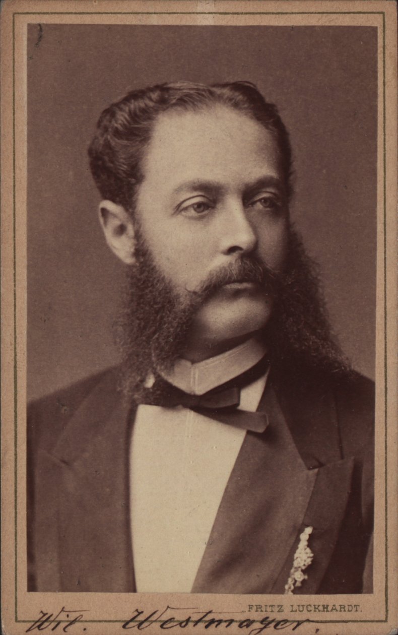 صورة للمؤلف الموسيقي فيلهلم ويستماير 1829-1880. بواسطة فريتز لوكهارت