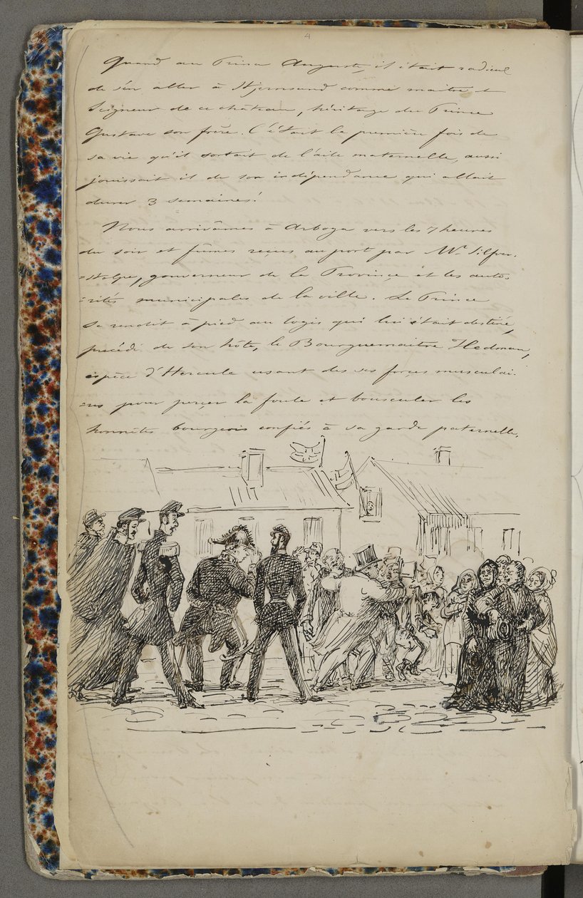 رسم توضيحي مأخوذ من أرشيف خاص في المكتبة الوطنية بعنوان Voyage en Norvège 1856 بواسطة Fritz von Dardel بواسطة فريتز فون دارديل