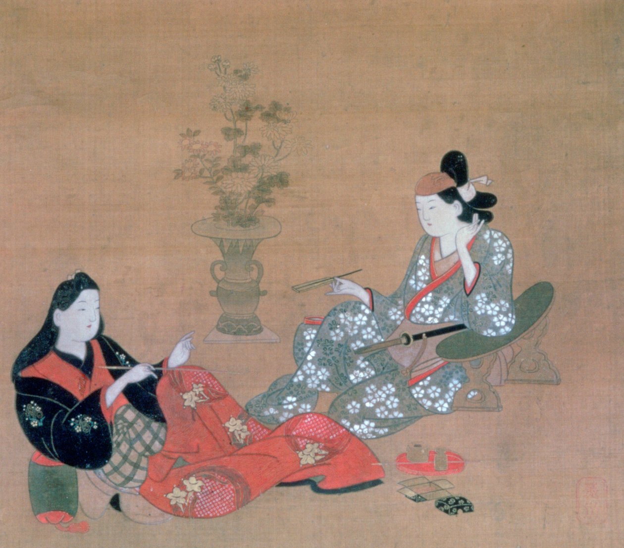 "مومس ترفيهي ممثل" ، c1695 بواسطة فوروياما موروشيجي